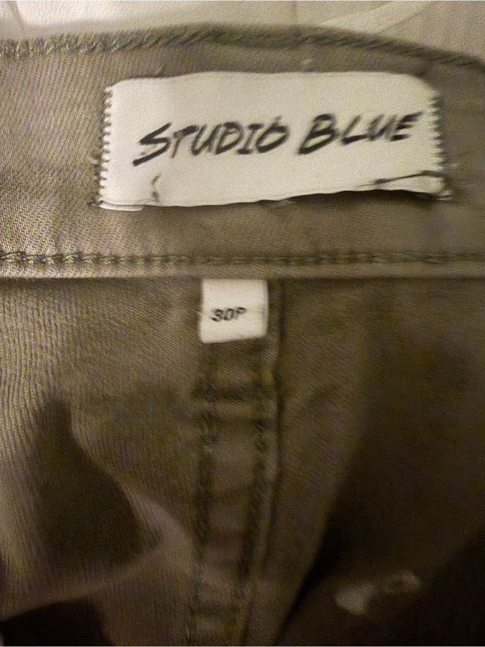 Studio Blue Women's Ankle Crop Pants in Olive Green - Picture 4 of 4